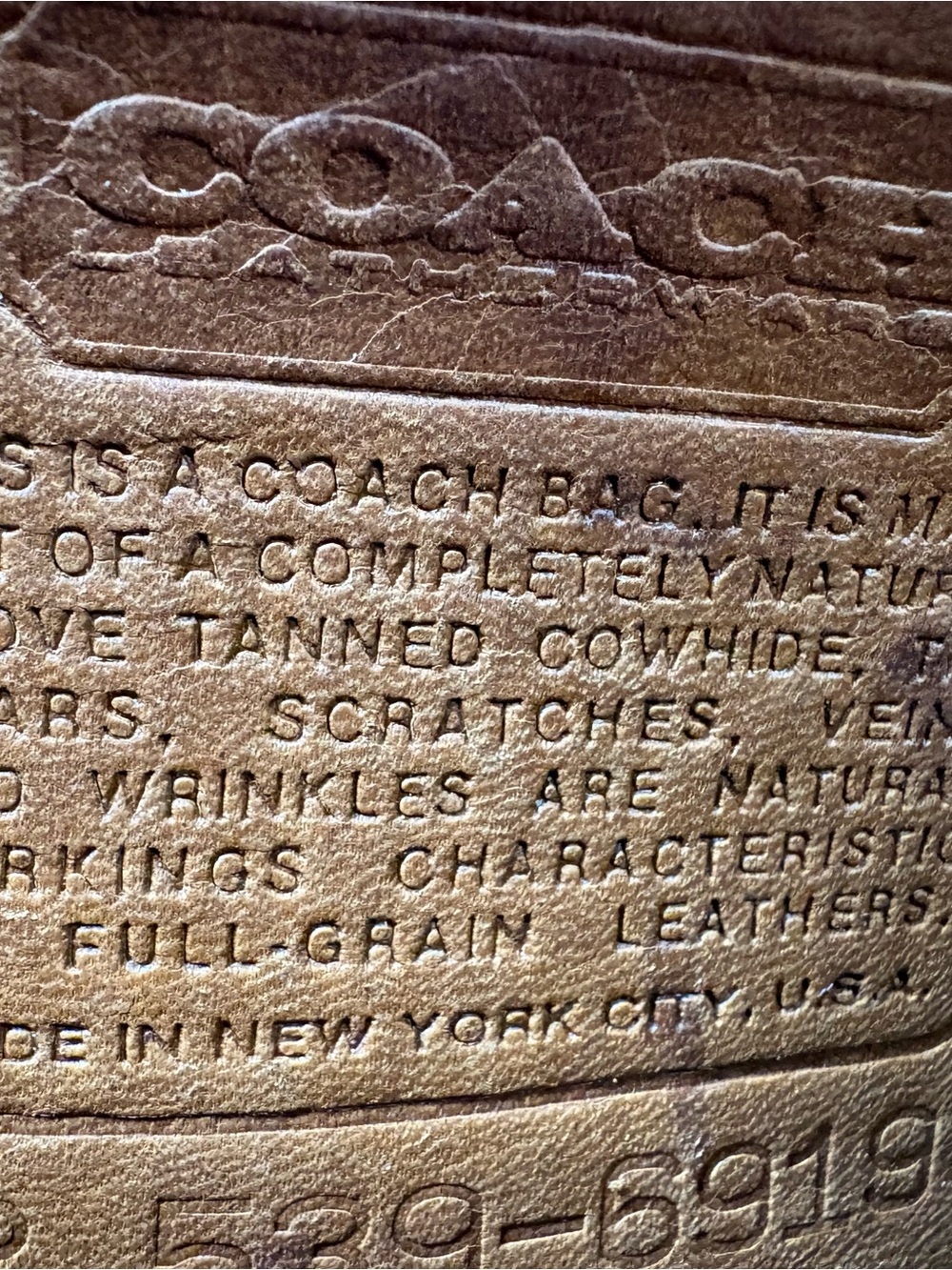RARE NYC MADE Vintage Coach Companion Flap Bag | British Tan Leather #9919 - Picture 2 of 16
